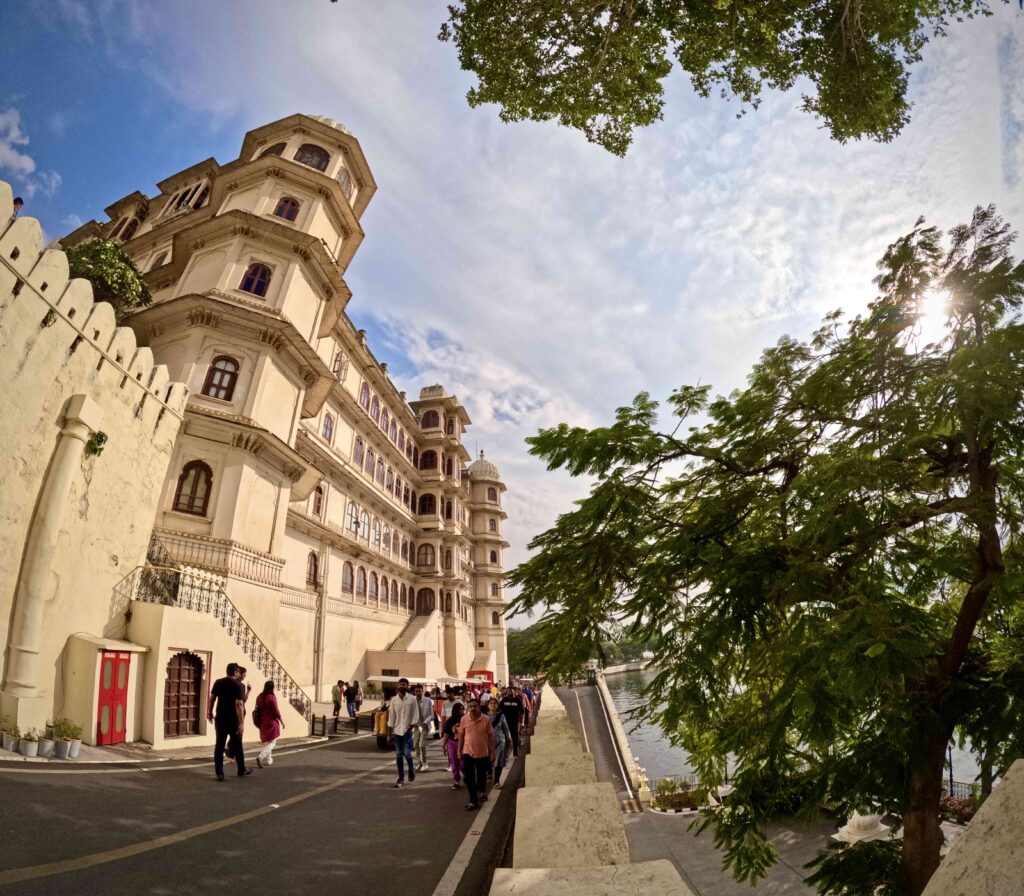 Grand City Palace architecture in Udaipur